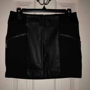 Sofia Vergara Mini-Skirt with Real Zipper Pockets and Polyurethane on Front